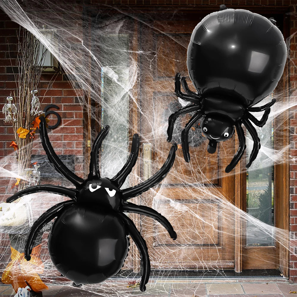 Get Your Spook-tacular Halloween Vibe On with These Spider Foil Balloons! 🕷️🎈 Perfect for Parties & Home Decor!
