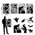 Get Spooky with Our 4-Sheet Halloween Window Clings! Perfect Witch Silhouettes for Your Home Décor and Parties! 🎃👻✨