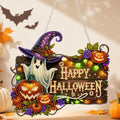 Sparkling Halloween Diamond Art Kits: Create Witch, Black Cat, Ghost, and Pumpkin Suncatchers! Perfect DIY Decor for Kids! 🎃✨