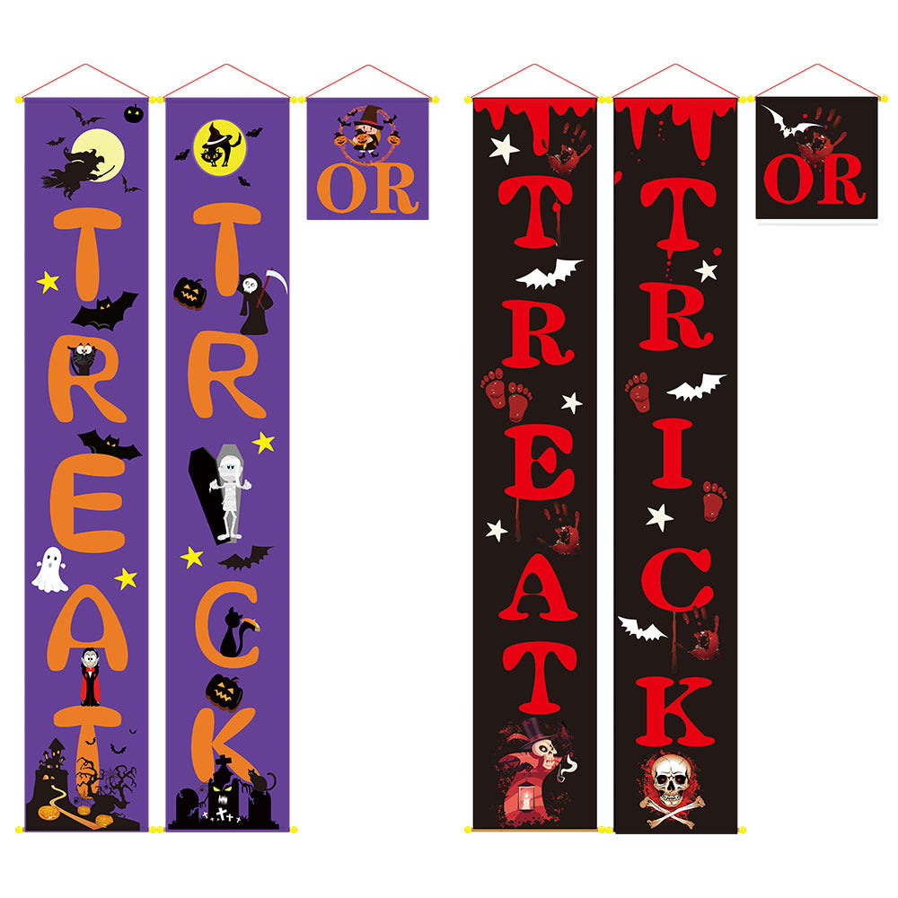 Spook-tacular Outdoor Halloween Banner & Couplets for Your Haunted Decor! 🎃👻
