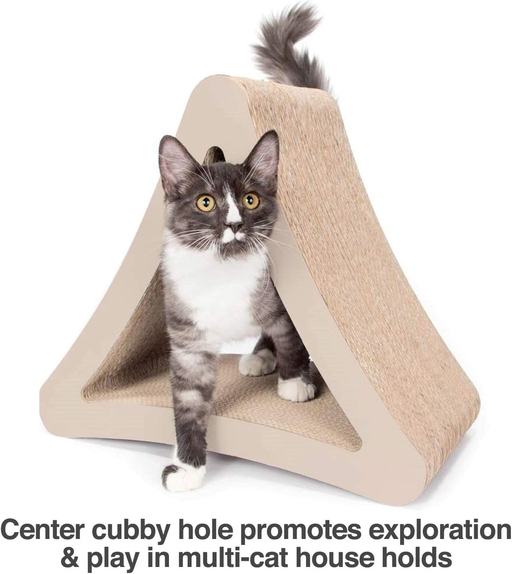 3-Sided Vertical Cat Scratching Post, 18In X 10.5In X 15.9In