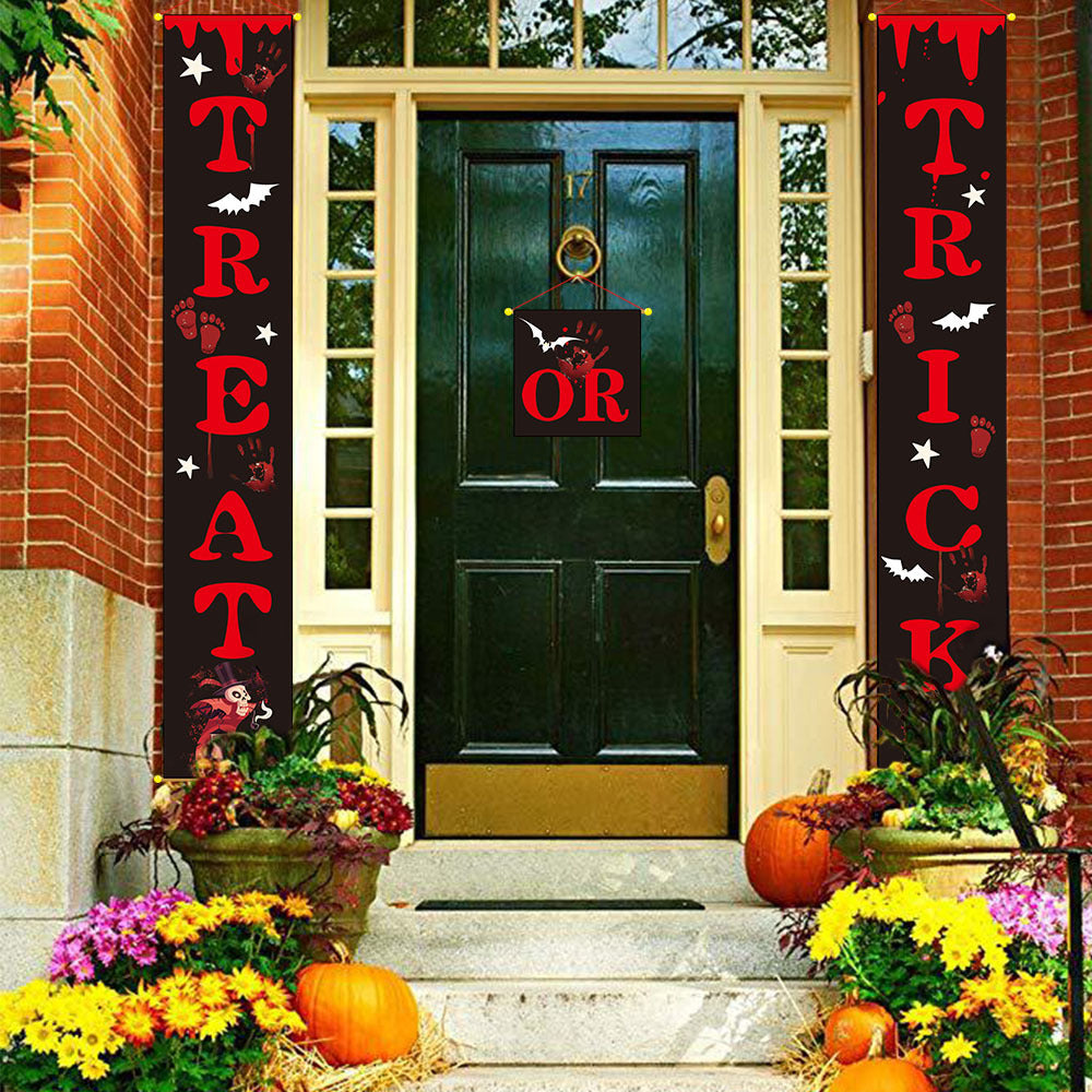 Spook-tacular Outdoor Halloween Banner & Couplets for Your Haunted Decor! 🎃👻