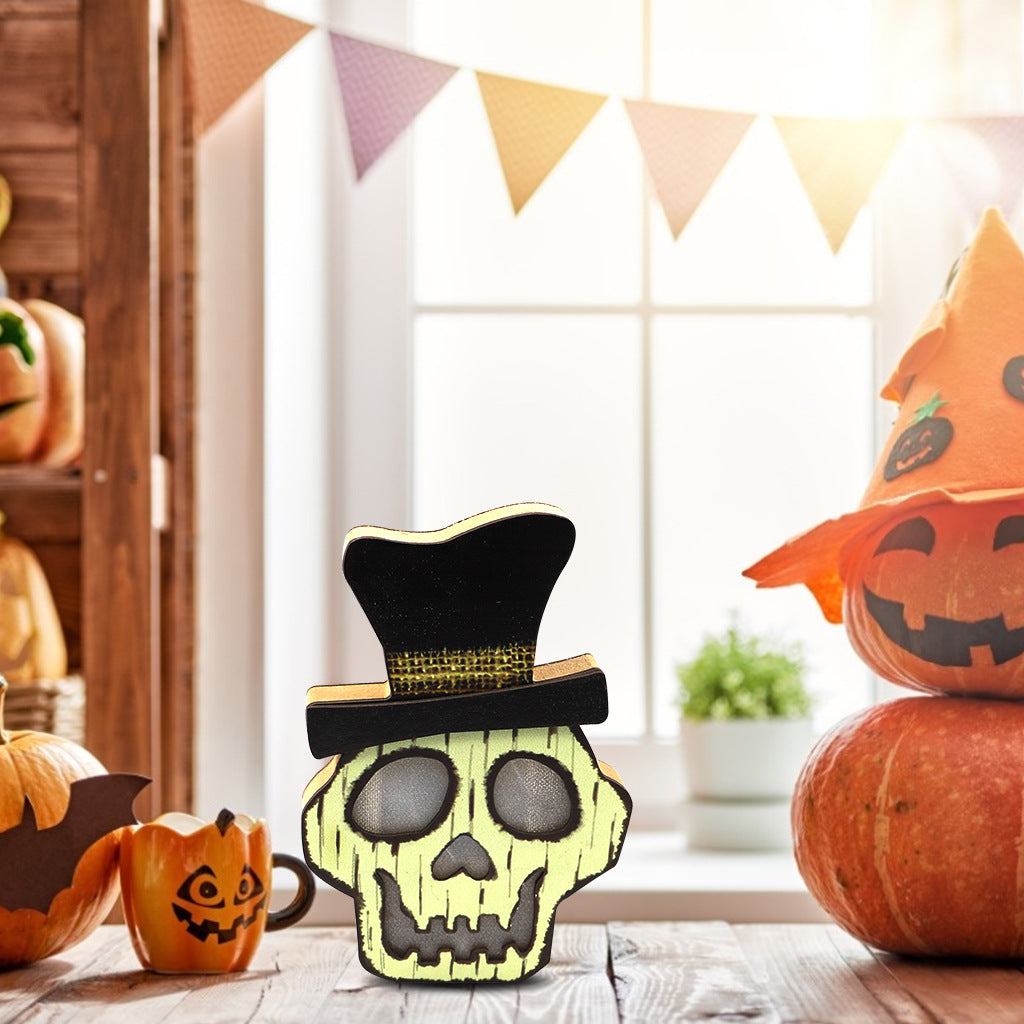 Spook Up Your Space with Our Creative Wooden Pumpkin Lamp! 🎃✨ #HalloweenDecor