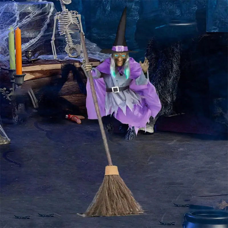 Get Ready to Haunt Your Halloween! 🎃👻 Our Flying Witch Decoration with Scary Animatronics & Eerie Sounds Will Give Your Outdoor Space the Ultimate Fright! 🧙‍♀️