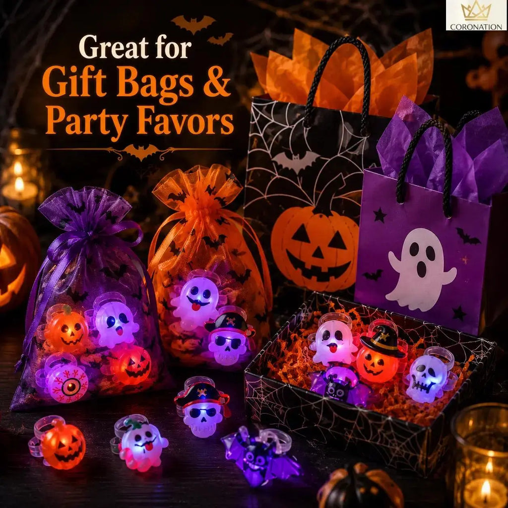 Light Up Your Halloween with 50 Colorful LED Rings! Perfect for Trick-or-Treating & Spooky Fun! 🎃✨👻💀 #HalloweenVibes #PartyFavors