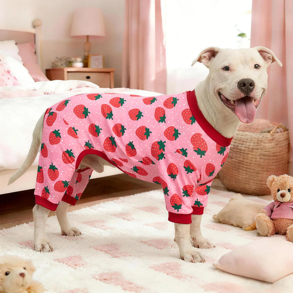 Snuggle Up Your Big Pup! 🐾🎉 XPUDAC 8XL Dog Onesie Pajamas - Cozy, Fun, and Perfect for Every Season! 🍉🐶 #DogFashion #PetComfort
