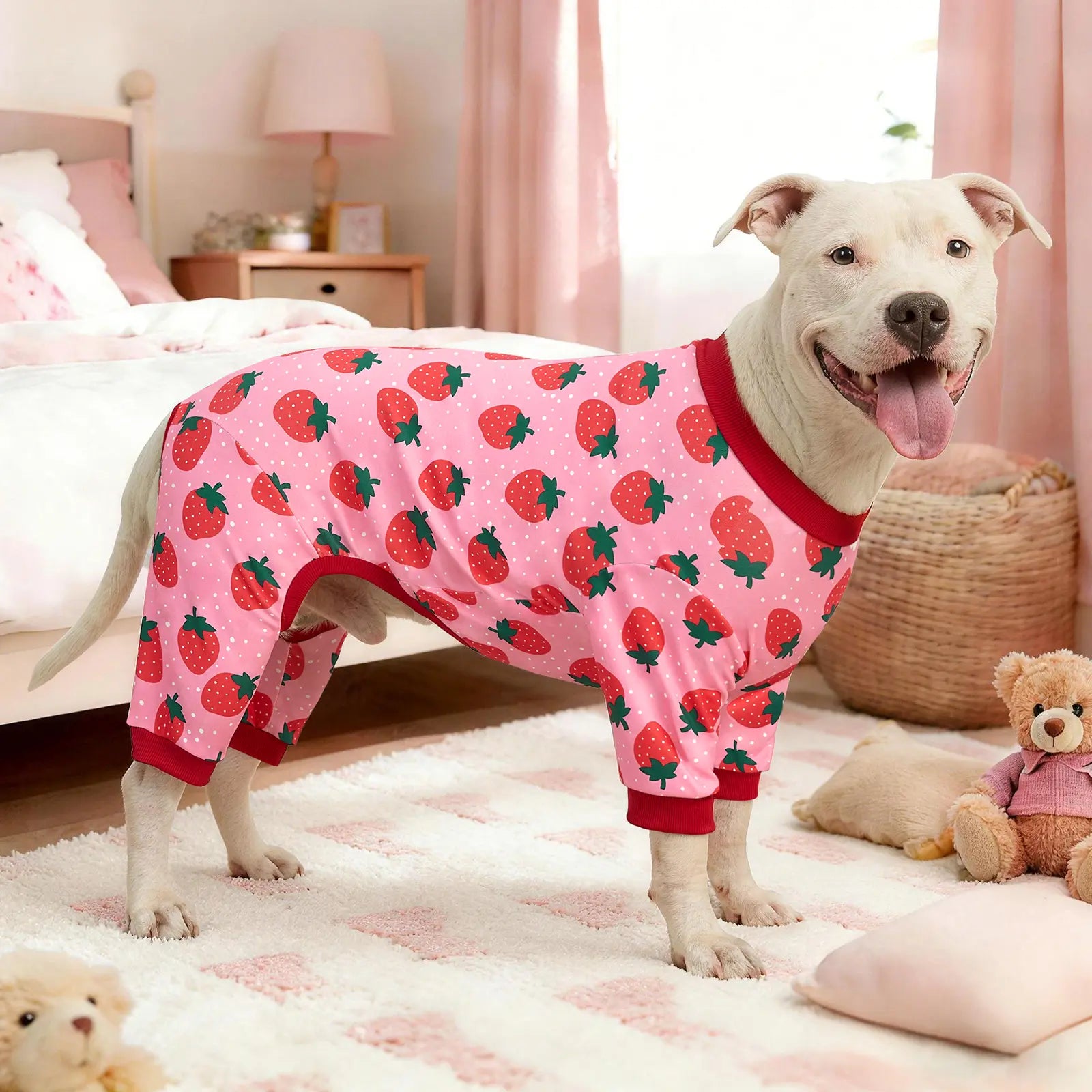 Snuggle Up Your Big Pup! 🐾🎉 XPUDAC 8XL Dog Onesie Pajamas - Cozy, Fun, and Perfect for Every Season! 🍉🐶 #DogFashion #PetComfort