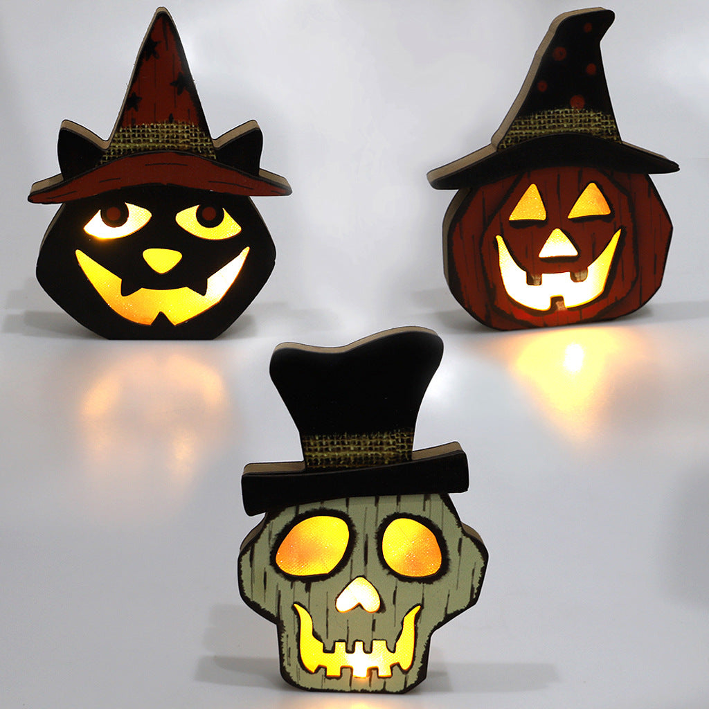 Spook Up Your Space with Our Creative Wooden Pumpkin Lamp! 🎃✨ #HalloweenDecor