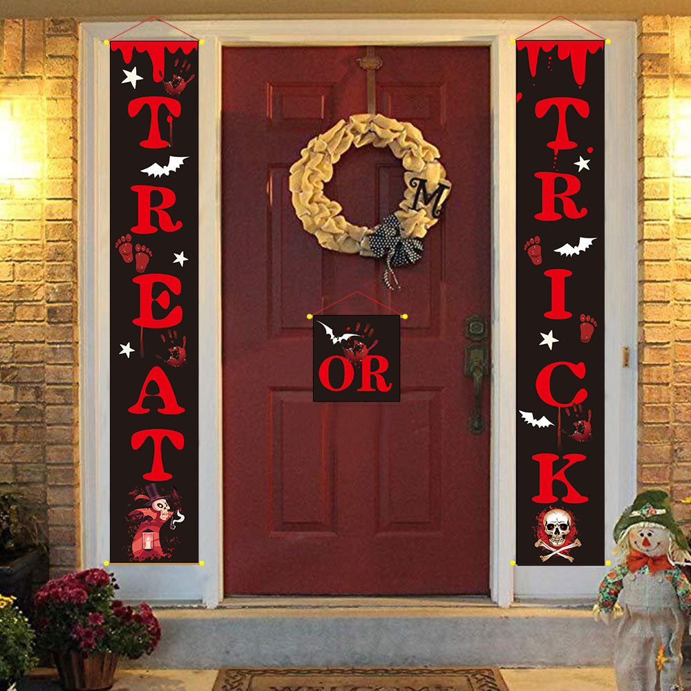 Spook-tacular Outdoor Halloween Banner & Couplets for Your Haunted Decor! 🎃👻