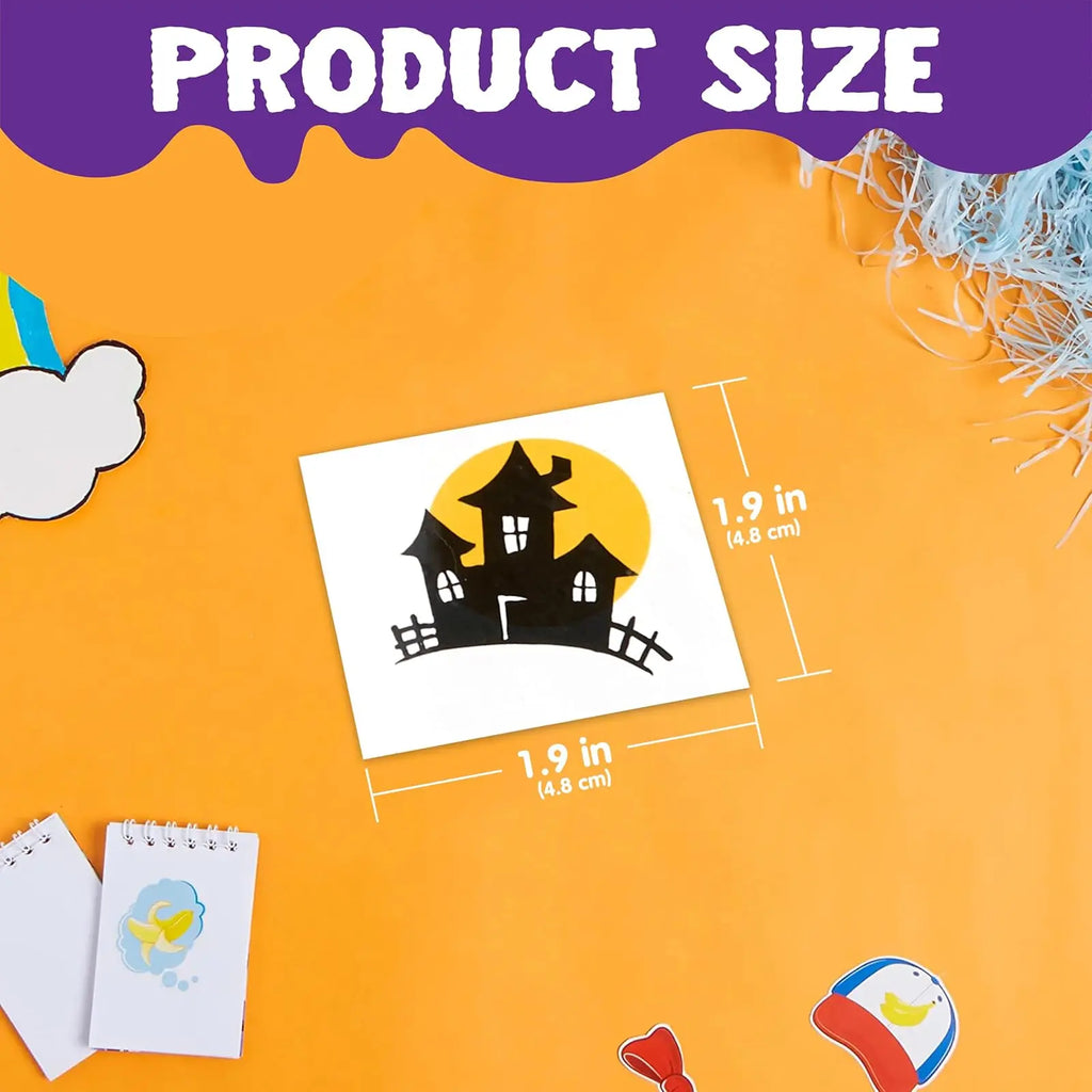 Spook-tacular Fun! 🎃👻 Get 306 Glowing Halloween Tattoos for Kids - Perfect for Trick or Treat Goodie Bags & Party Favors! 🕷️✨