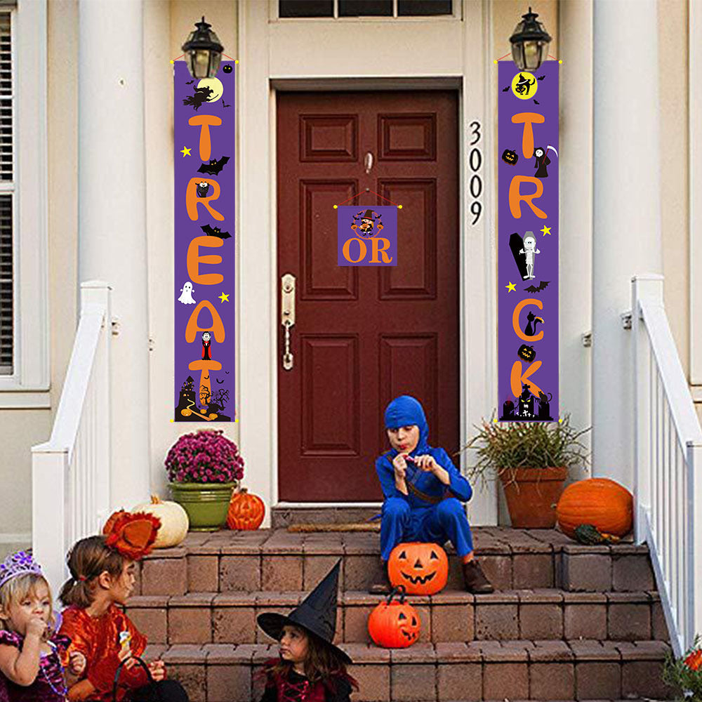 Spook-tacular Outdoor Halloween Banner & Couplets for Your Haunted Decor! 🎃👻