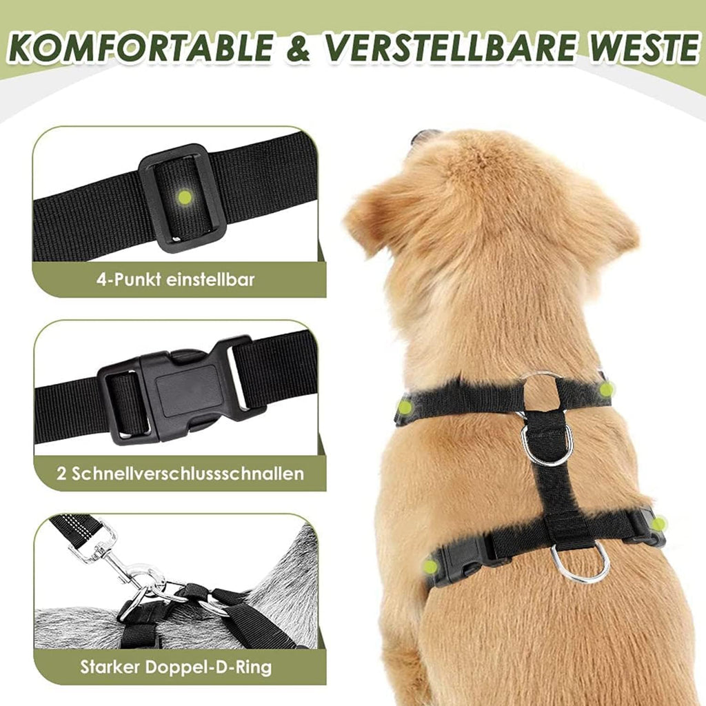 Keep Your Pup Safe on the Road: 2-in-1 Dog Car Harness & Seatbelt! 🐾🚗