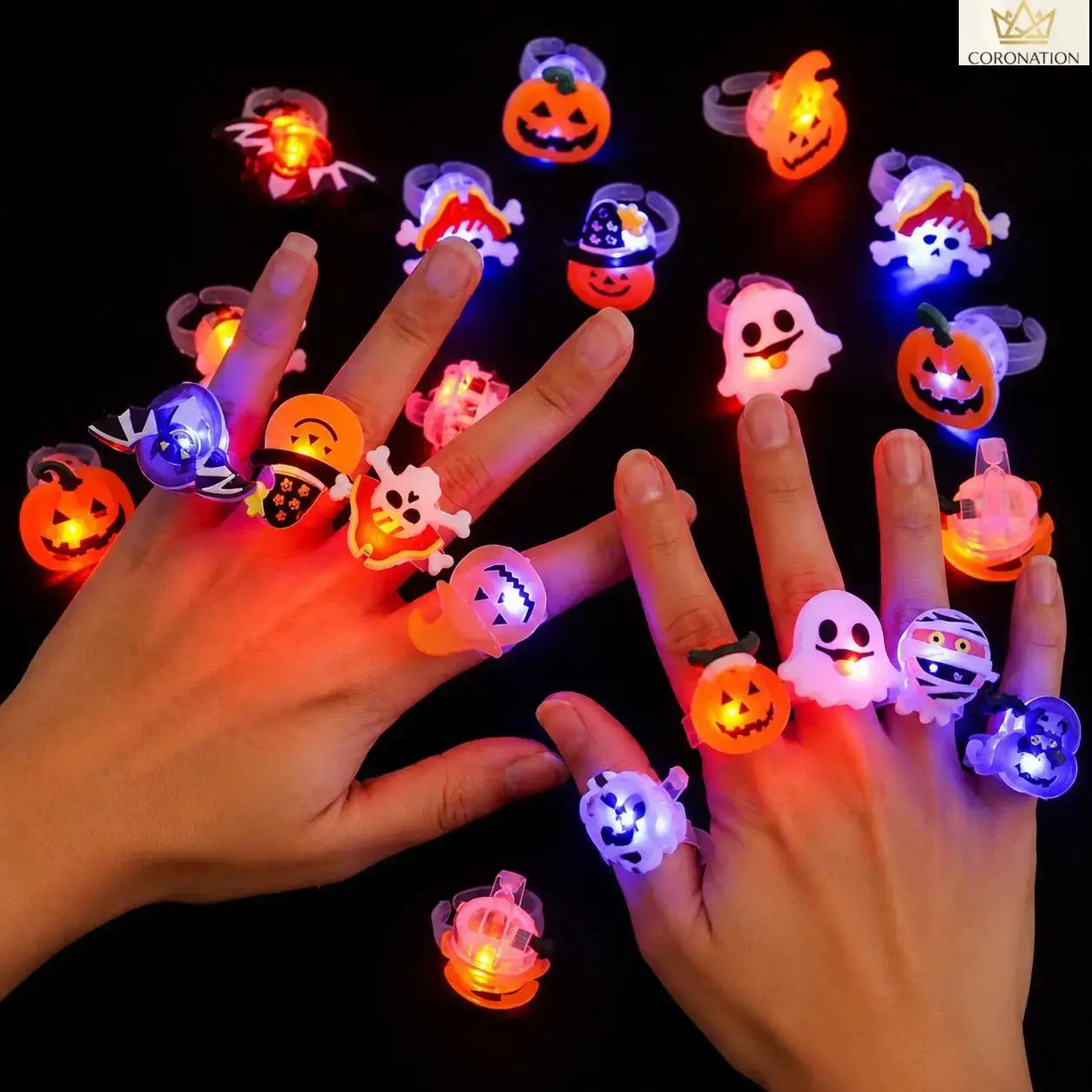 Light Up Your Halloween with 50 Colorful LED Rings! Perfect for Trick-or-Treating & Spooky Fun! 🎃✨👻💀 #HalloweenVibes #PartyFavors