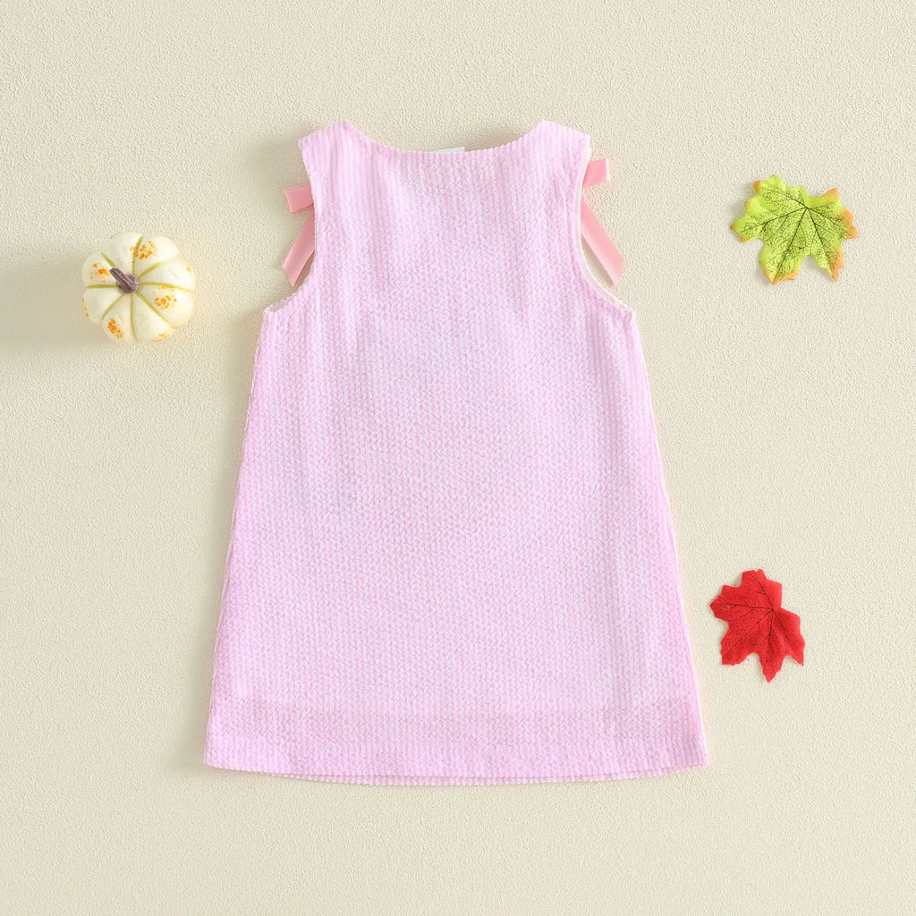 Adorable Halloween Dress for Your Little Princess! 🎃👗 Perfect Striped Pumpkin Style for Toddlers 6M-4T with Cute Bows! 🍂✨