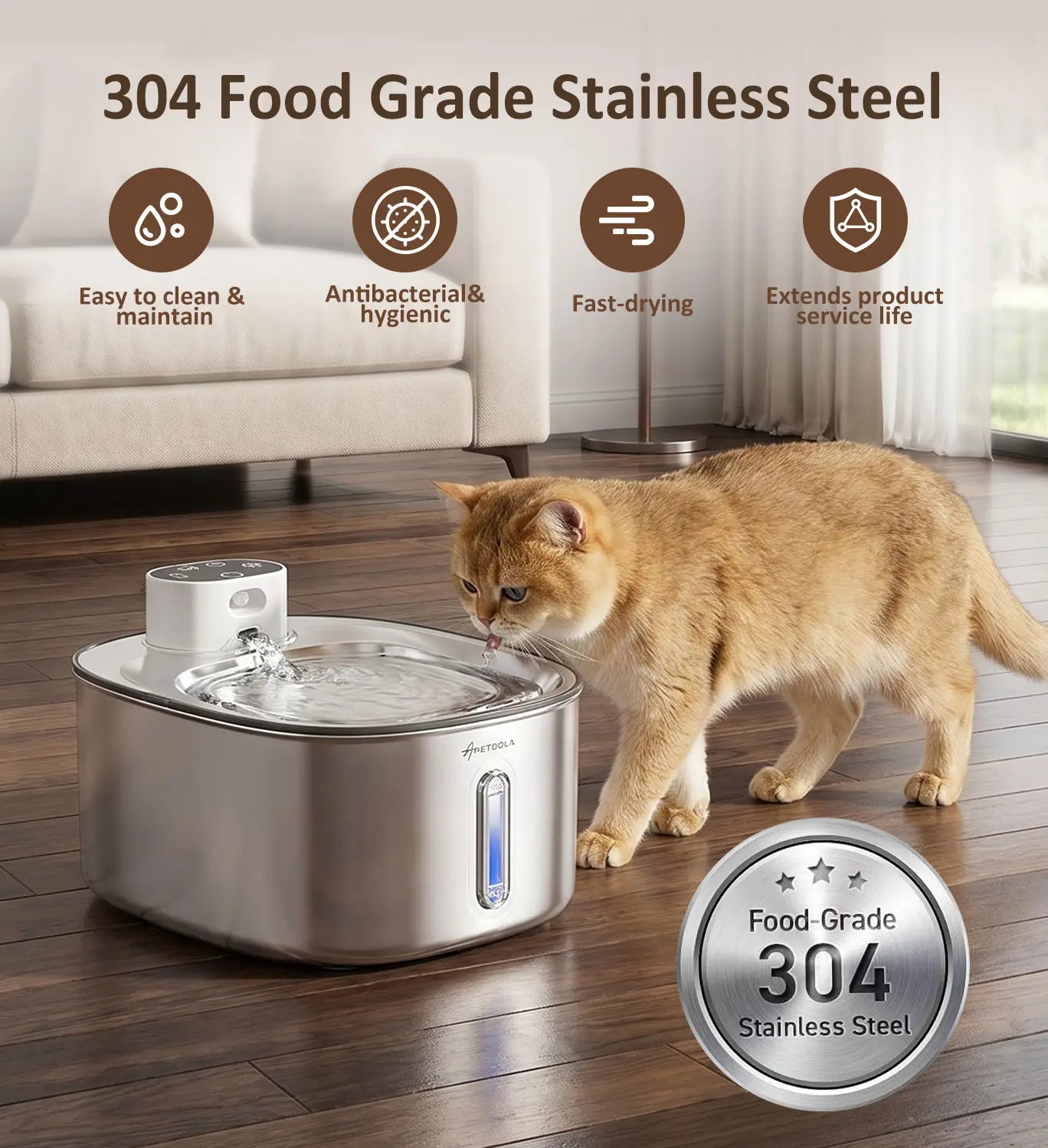 Upgrade your pet's hydration game with our cordless Stainless Steel Cat Water Fountain! 🐾💧 Perfect for multi-cat households and outdoor adventures! 🌟 #PetEssentials #HappyHydratedPets