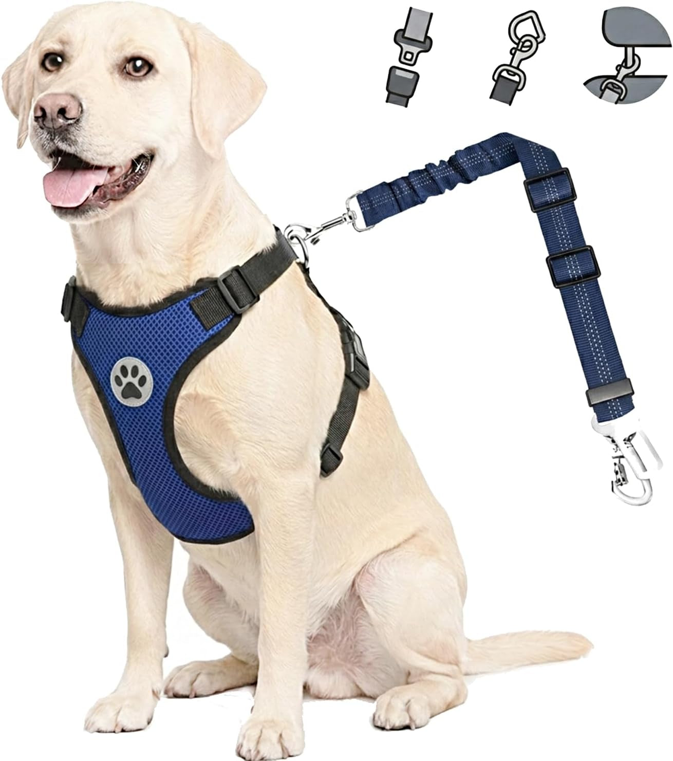 Keep Your Pup Safe on the Road: 2-in-1 Dog Car Harness & Seatbelt! 🐾🚗
