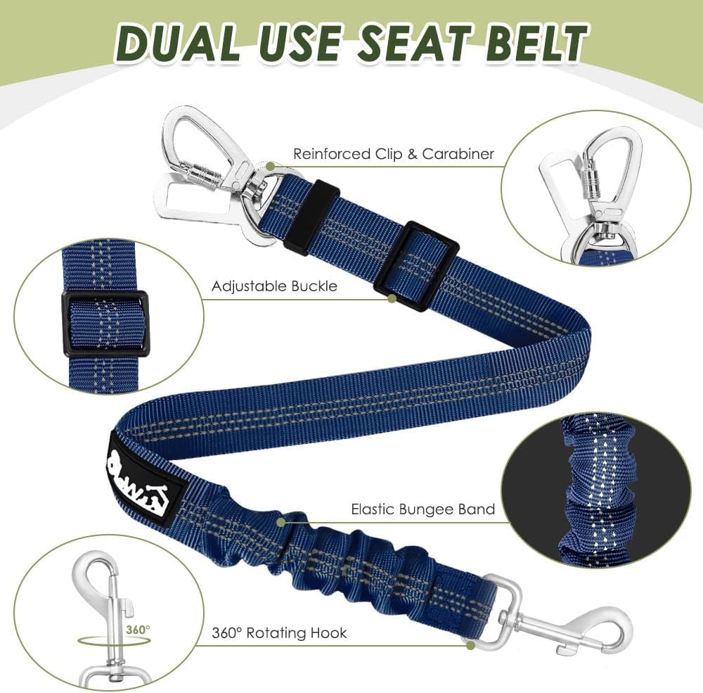 Keep Your Pup Safe on the Road: 2-in-1 Dog Car Harness & Seatbelt! 🐾🚗