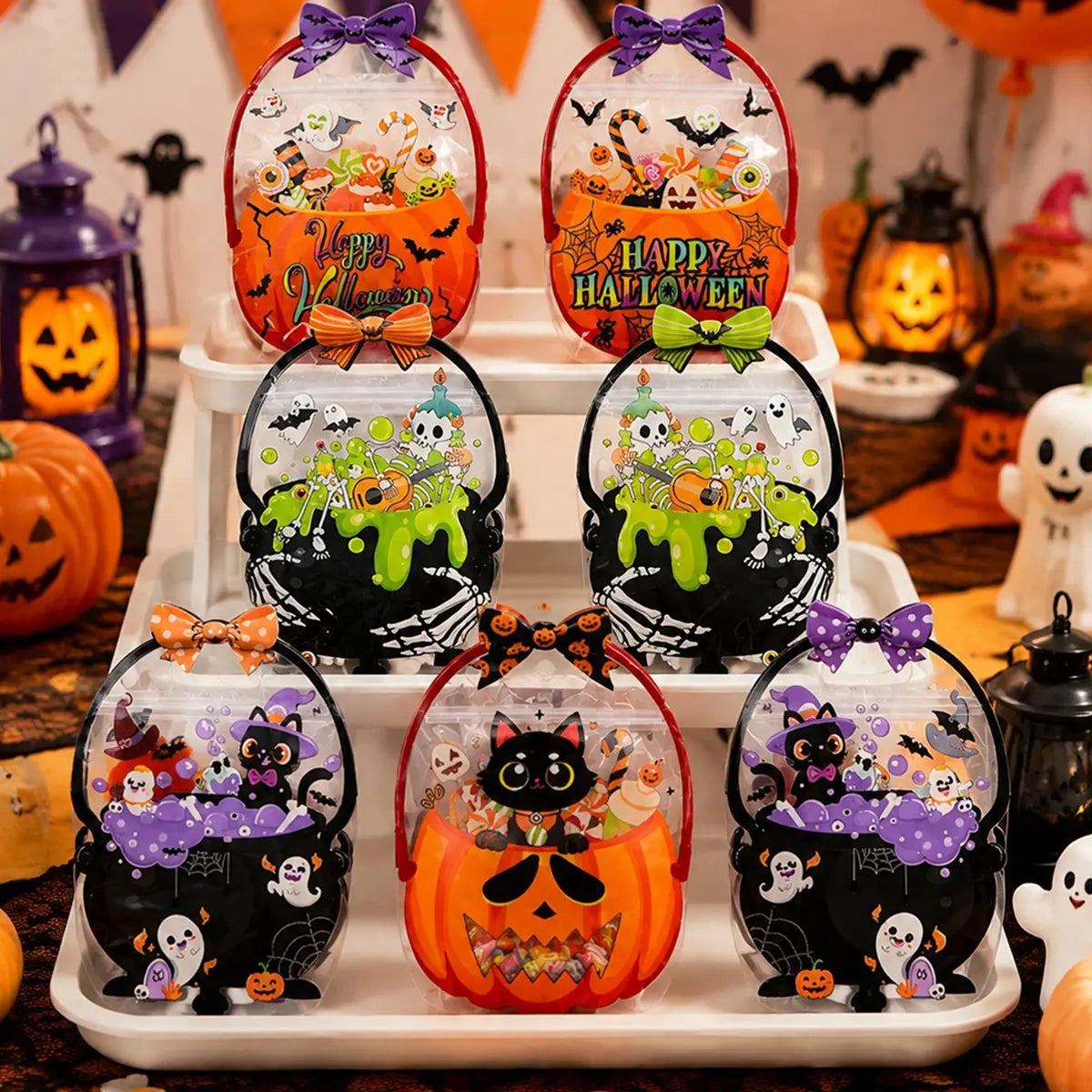 Spook-tacular 20 Pcs Halloween Gift Bags 🎃👻 Perfect for Treats, Classroom Snacks & Party Favors! Ideal for Students, Teachers & Neighbors!