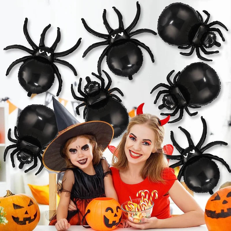 Get Your Spook-tacular Halloween Vibe On with These Spider Foil Balloons! 🕷️🎈 Perfect for Parties & Home Decor!