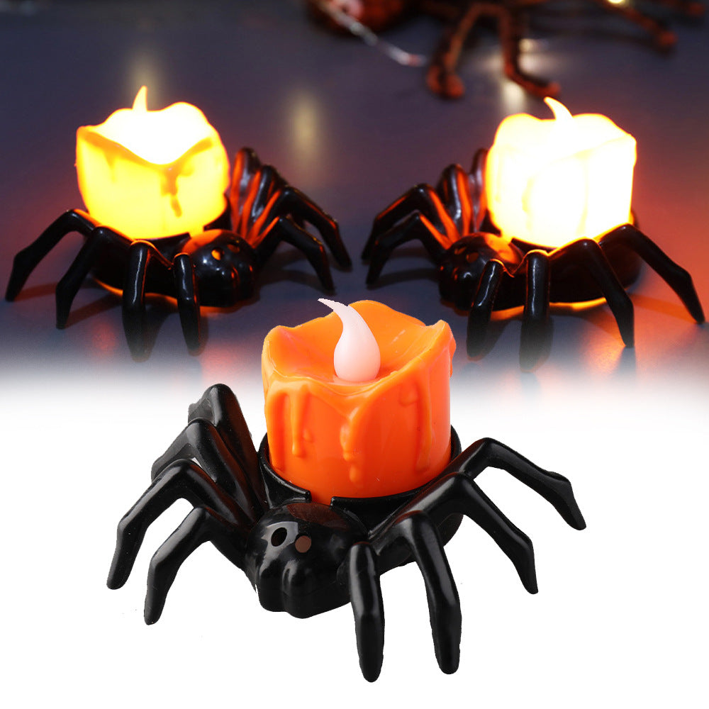 Spook Up Your Space with Creative Halloween Spider Candlesticks! 🕷️🕯️ #HalloweenDecor #SpookyVibes