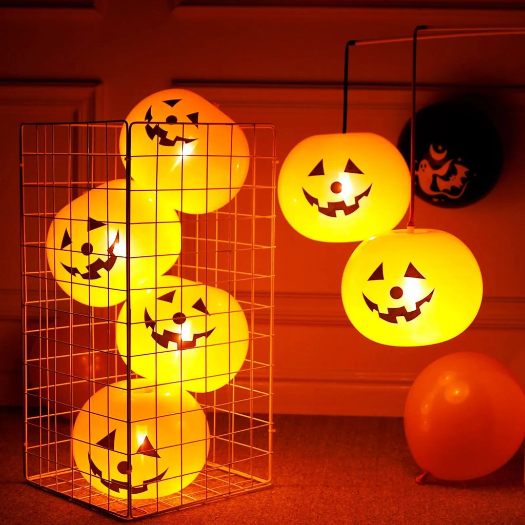 Spook-tacular 5/10 Pack of Halloween Pumpkin Balloons for Your Festive Decor! 🎃🎈✨