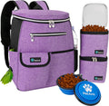 Dog Travel Backpack 27L Airline Approved Pet Supplies Bag, Purple