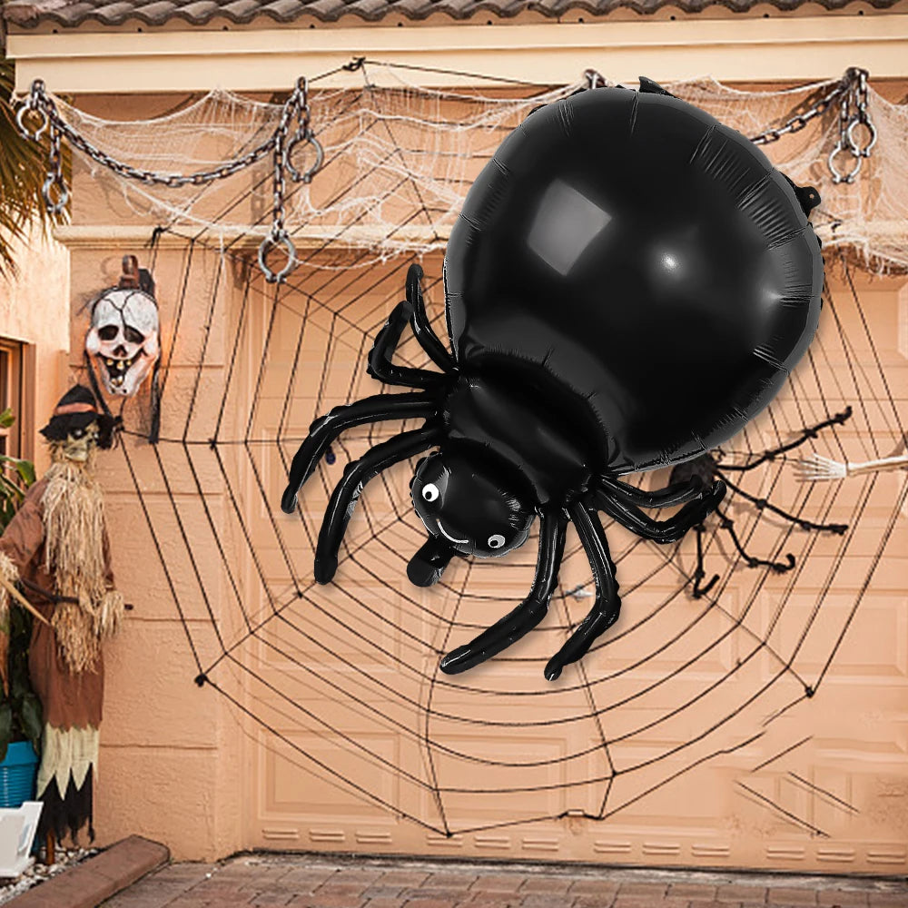 Get Your Spook-tacular Halloween Vibe On with These Spider Foil Balloons! 🕷️🎈 Perfect for Parties & Home Decor!