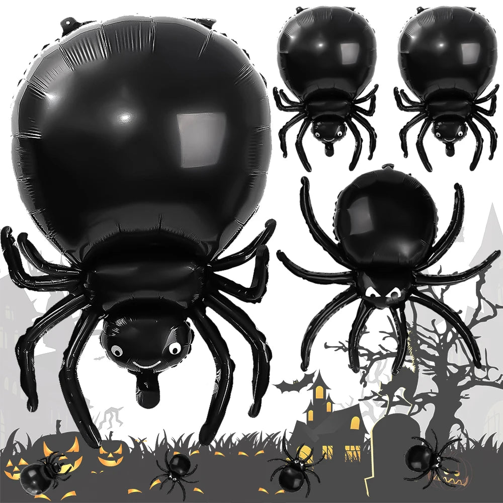 Get Your Spook-tacular Halloween Vibe On with These Spider Foil Balloons! 🕷️🎈 Perfect for Parties & Home Decor!