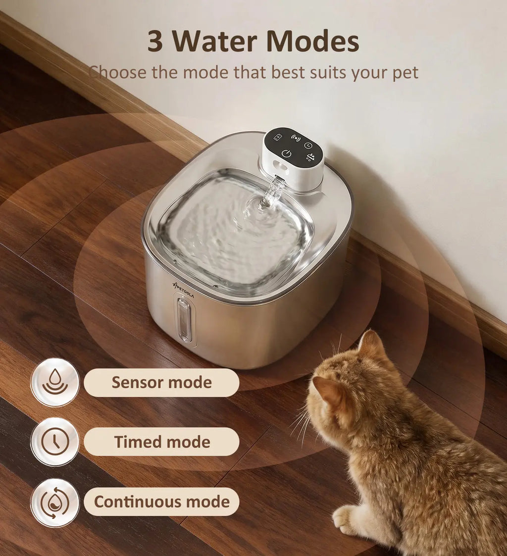 Upgrade your pet's hydration game with our cordless Stainless Steel Cat Water Fountain! 🐾💧 Perfect for multi-cat households and outdoor adventures! 🌟 #PetEssentials #HappyHydratedPets