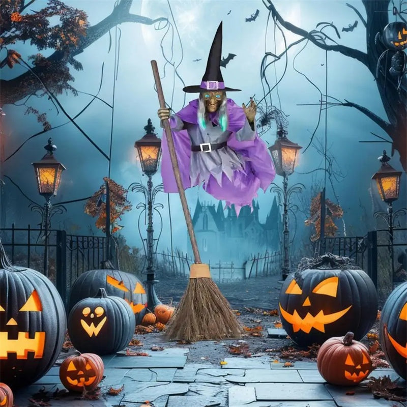 Get Ready to Haunt Your Halloween! 🎃👻 Our Flying Witch Decoration with Scary Animatronics & Eerie Sounds Will Give Your Outdoor Space the Ultimate Fright! 🧙‍♀️