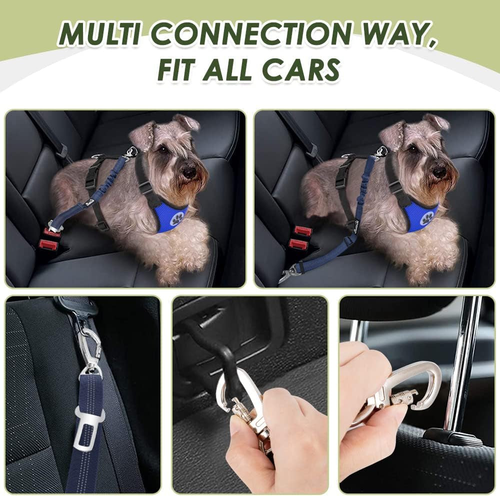 Keep Your Pup Safe on the Road: 2-in-1 Dog Car Harness & Seatbelt! 🐾🚗
